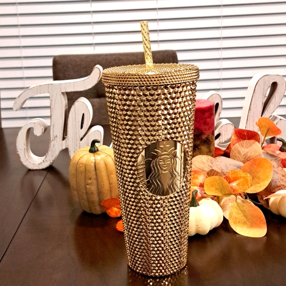 Starbucks Venti Holiday Metallic Gold Cup NWT